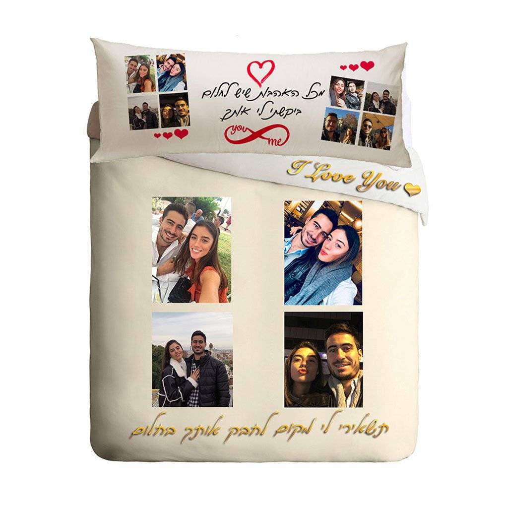 קולאז תמונות על מצעים