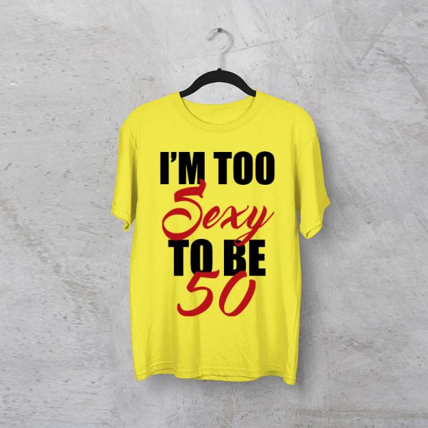 חולצה מודפסת לגבר “Too Sexy”
