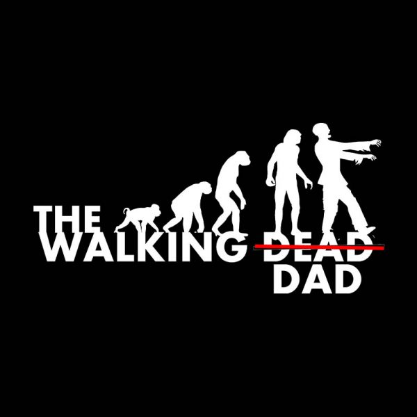 חולצה מודפסת לגבר ״The Walking Dad״