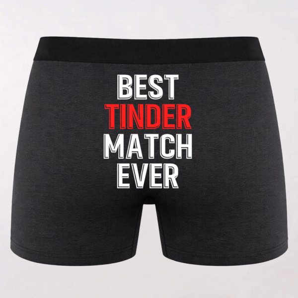 בוקסר עם הדפסה Best Tinder Match Ever