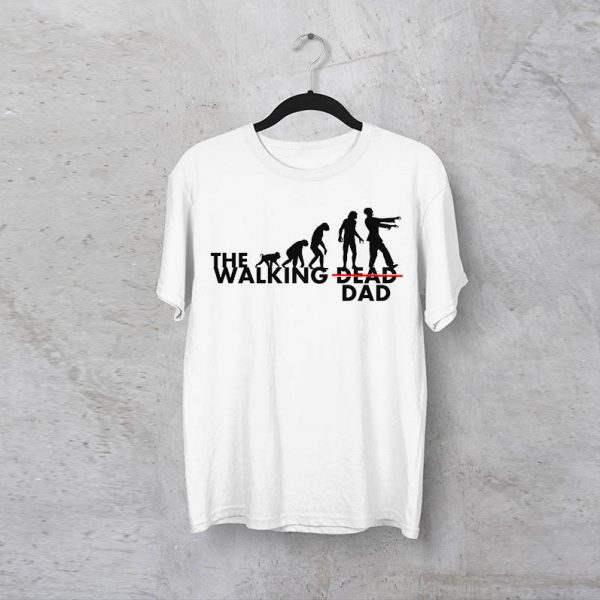 חולצה מודפסת לגבר ״The Walking Dad״