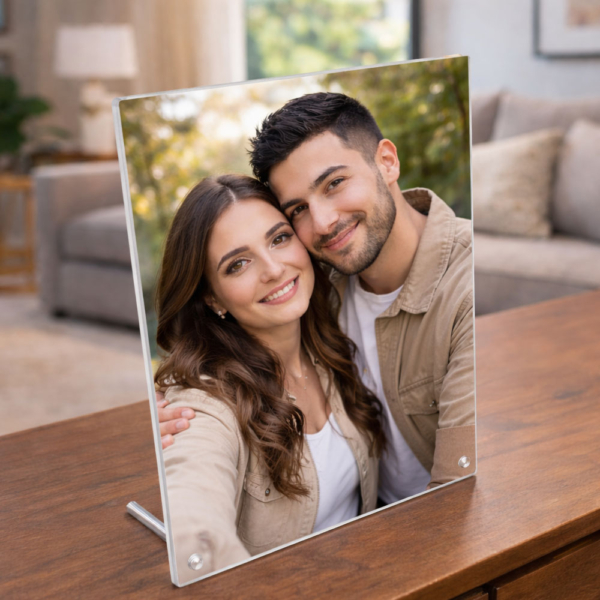 מעמד זכוכית קטן 10×15 עם הדפסה