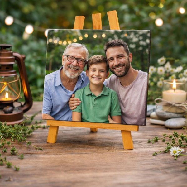 תמונת עץ 20×20 בעיצוב אישי | הדפסה על לוח עץ עם כן ציור