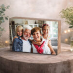 פוטובלוק עץ מלבני עם הדפסה בעיצוב אישי