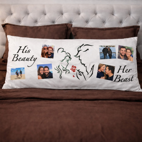 כרית ענקית היפה והחיה למיטה למיטה זוגית / מיטה וחצי