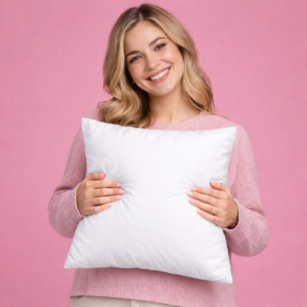 כרית 40 ס"מ לבנה בעיצוב עצמי