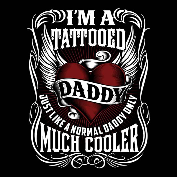 חולצה מודפסת לגבר “Tattooed Dad”