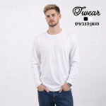 חולצת כותנה איכותית T-Wear שרוול ארוך [הדפסה על צד אחד]