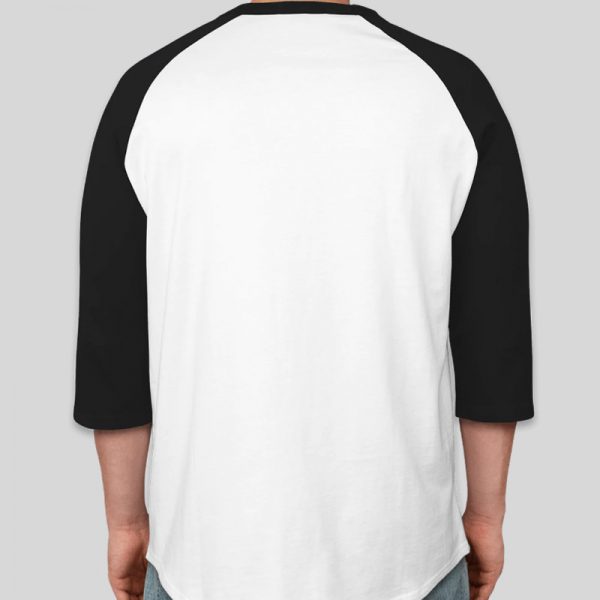 חולצה אמריקאית שרוול 3/4 לבן ושחור  [ מותג Tagos ]
