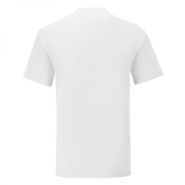 חולצת כותנה בצבע לבן אייקוניק גברים צווארון עגול [Fruit Of The Loom]
