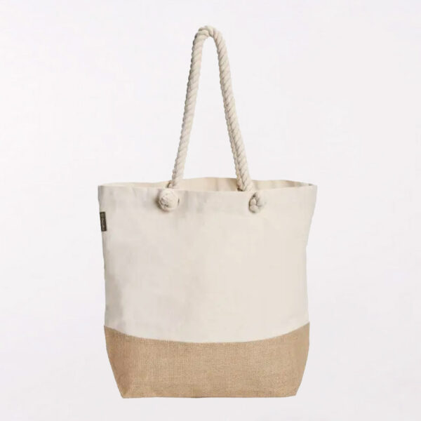 סאנשיין – תיק בד מעוצב משולב יוטה וכותנה