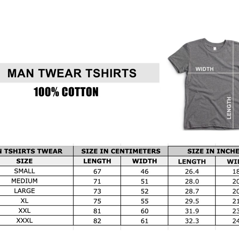 טבלת מידות t-wear