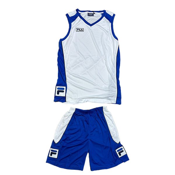חליפת כדורסל כחול רויאל-לבן [מותג FILA] – בעיצוב עצמי אונליין
