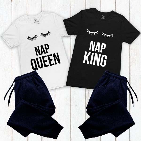 סט פיג׳מות זוגי Nap Queen & Nap King