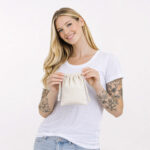 הדפסה על שקית כותנה עם שרוך