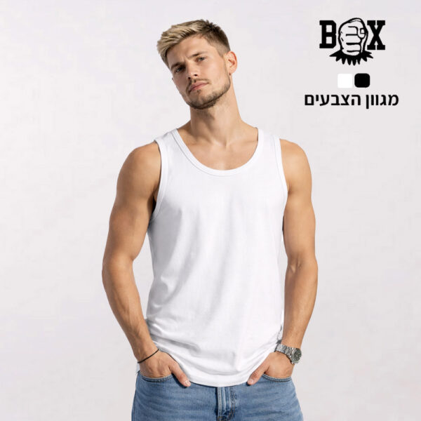גופיית כותנה איכותית Box [הדפסה על צד אחד]
