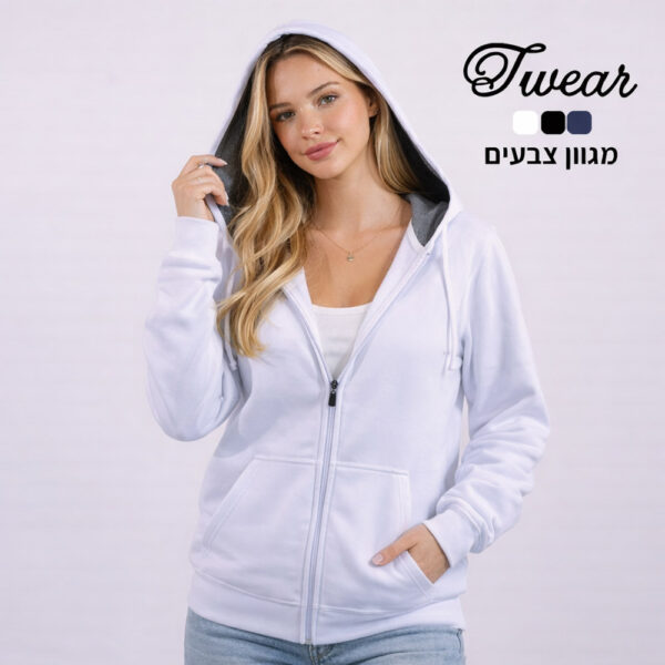 קפוצון רוכסן כותנה ופוליאסטר איכותי [הדפסה על שני צדדים]