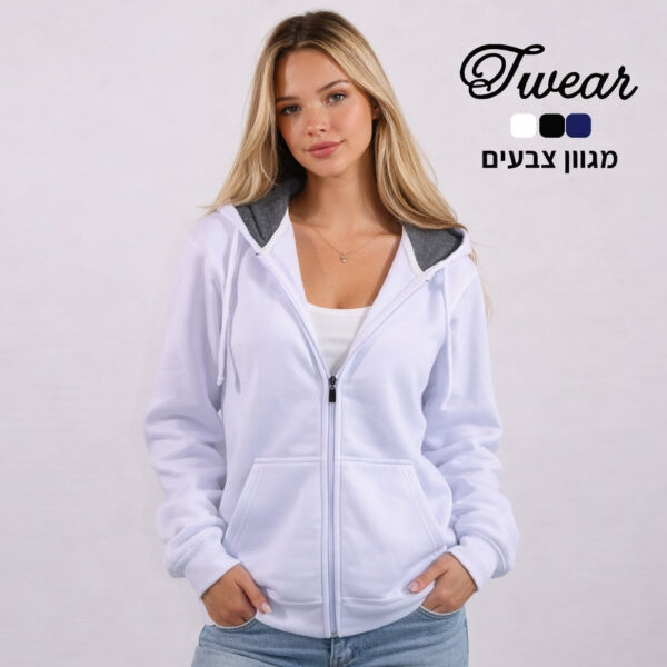 קפוצון רוכסן כותנה ופוליאסטר איכותי [הדפסה על צד אחד]