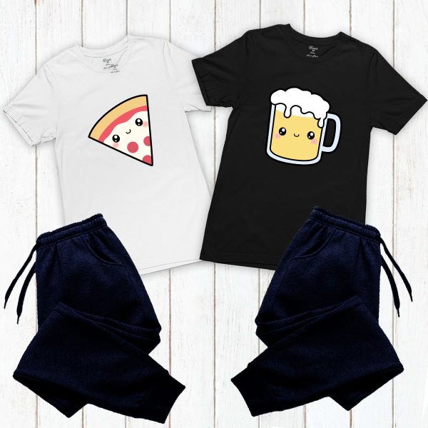 סט פיג׳מות זוגי Pizza & Beer