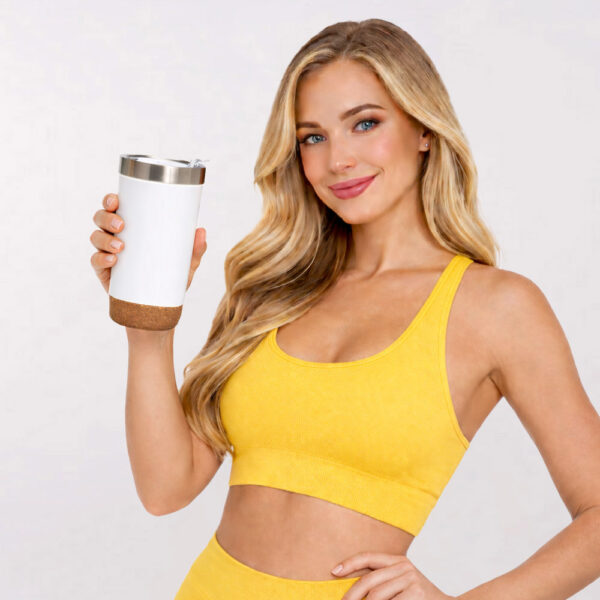 אוזי – כוס טרמית איכותית 450 מ״ל עם תחתית שעם שומר קור וחום