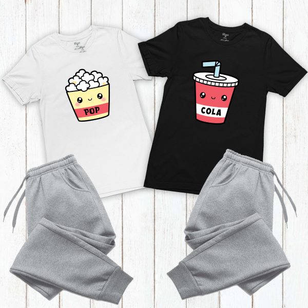סט פיג׳מות זוגי POPcorn & Cola