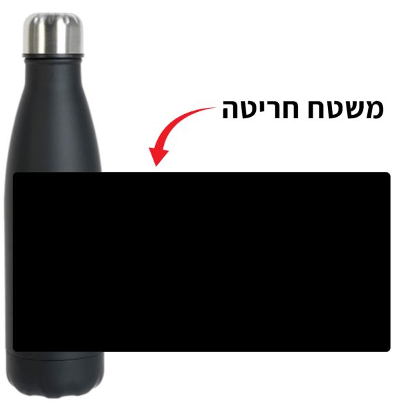 בקבוק תרמי שחור מבודד חום / קור 500 מ״ל