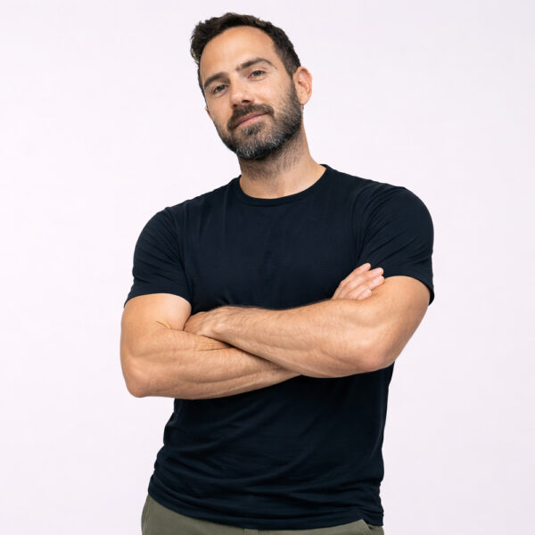 חולצת לייקרה וכותנה איכותית מותג Sense [הדפסה על שני צדדים]