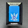 ⁦מצית זיפו דגם חיל האוויר כחולה עם חריטה אישית בכסוף מותג [Zippo]⁩ – תמונה ⁦3⁩