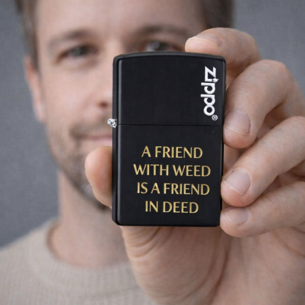 מצית זיפו דגם 218ZL עם חריטה אישית בזהב מותג [Zippo]