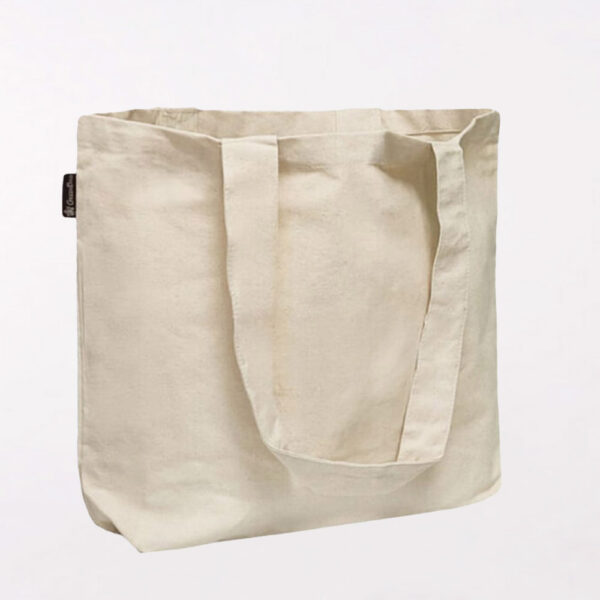 תיק ספר כותנה קאנבס עם תחתית רחבה דגם ביונד