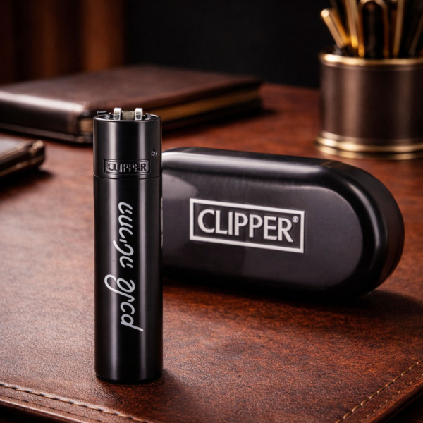 קליפר מתכת יוקרתית ©Black Coal – מהדורה מיוחדת עם חריטה אישית מותג [Clipper]