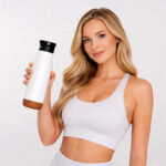 בקבוק טרמי קיווי לבן 550 מ״ל שומר קור וחום משולב שעם מותג Minus