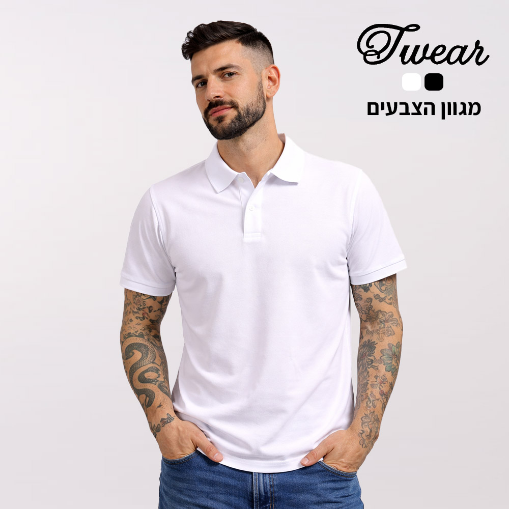 חולצת פולו מותג טי וור