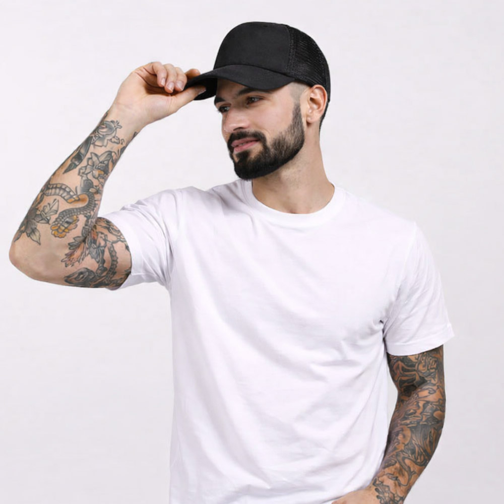 כובע רשת שחור שחור