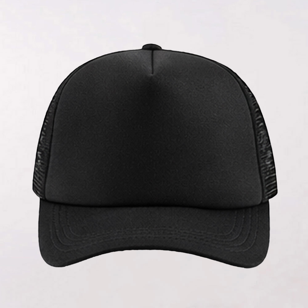 כובע רשת שחור איכותי עם הדפסה – תמונה 3