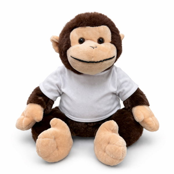 בובת קוף עם חולצה להדפסה אישית